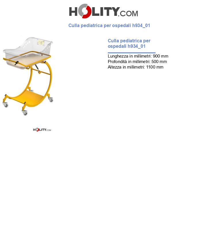 Culla pediatrica per ospedali h934_01