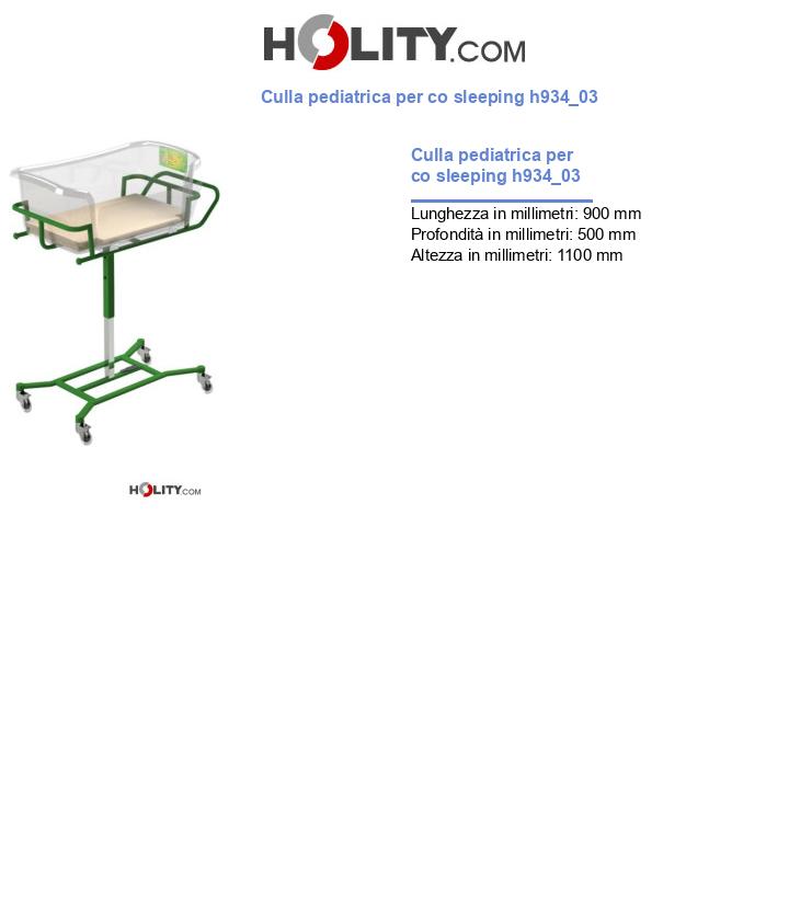 Culla pediatrica per co sleeping h934_03