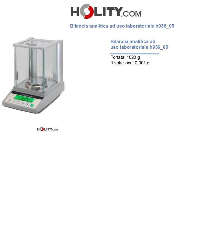 Bilancia analitica ad uso laboratoriale h936_05