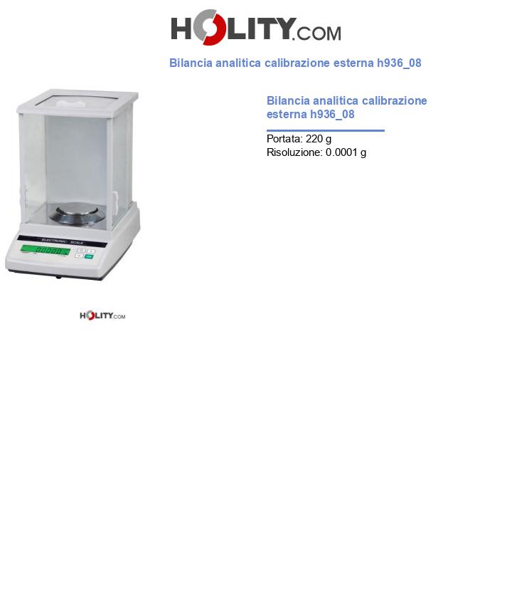 Bilancia analitica calibrazione esterna h936_08