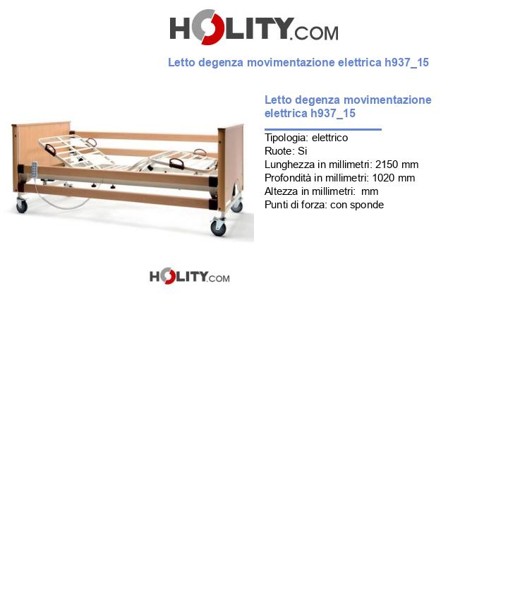 Letto degenza movimentazione elettrica h937_15