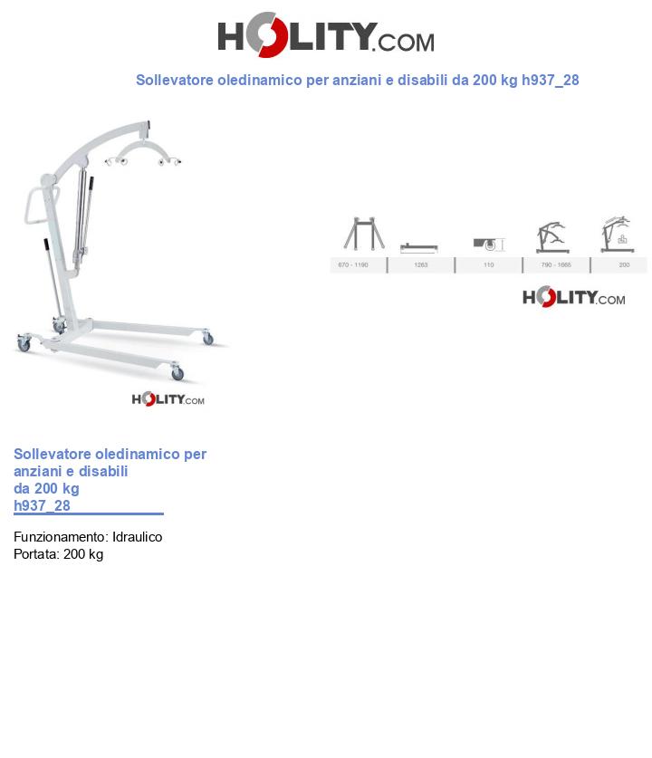 Sollevatore oledinamico per anziani e disabili da 200 kg h937_28