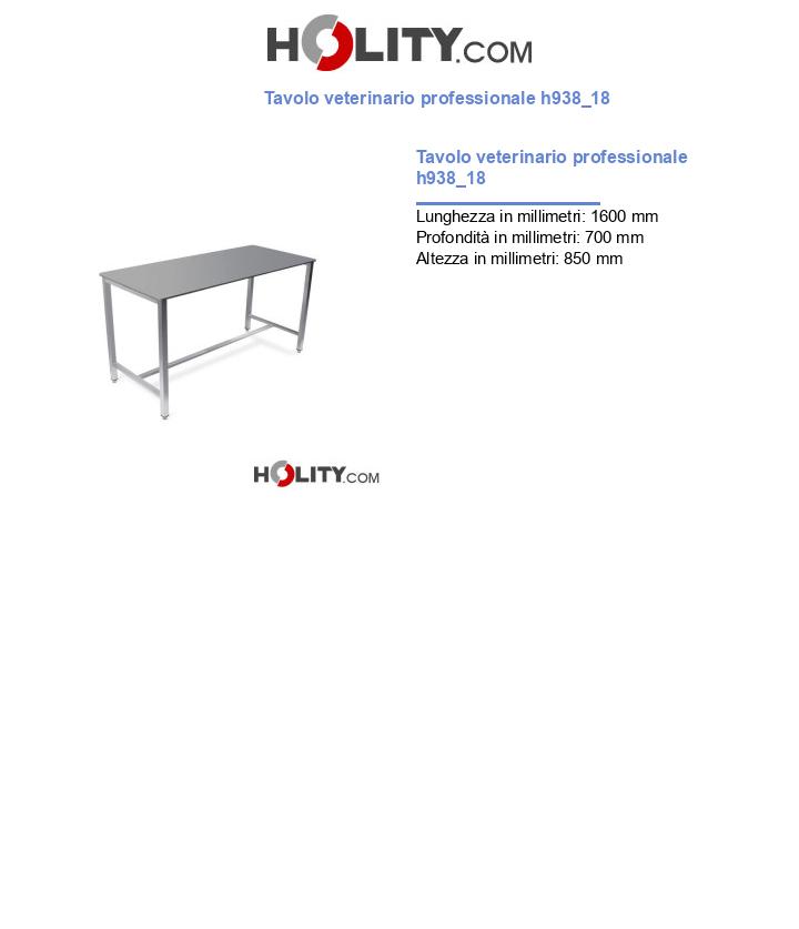 Tavolo veterinario professionale h938_18