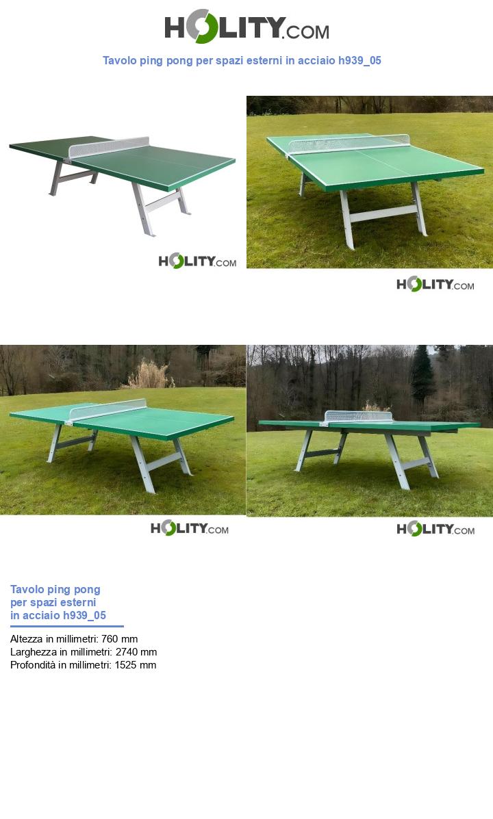 Tavolo ping pong per spazi esterni in acciaio h939_05