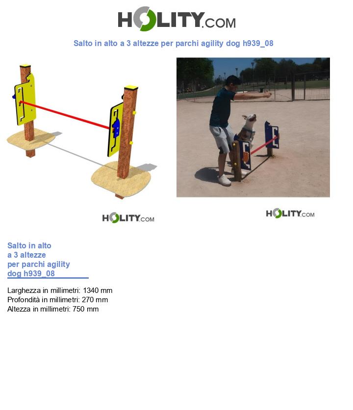 Salto in alto a 3 altezze per parchi agility dog h939_08