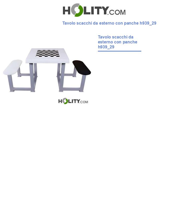 Tavolo scacchi da esterno con panche h939_29