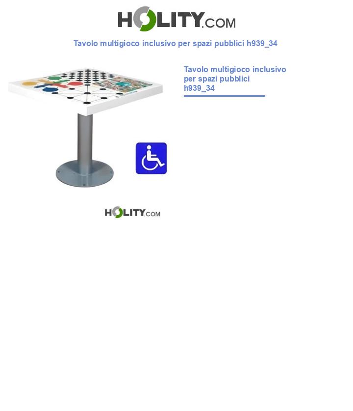 Tavolo multigioco inclusivo per spazi pubblici h939_34