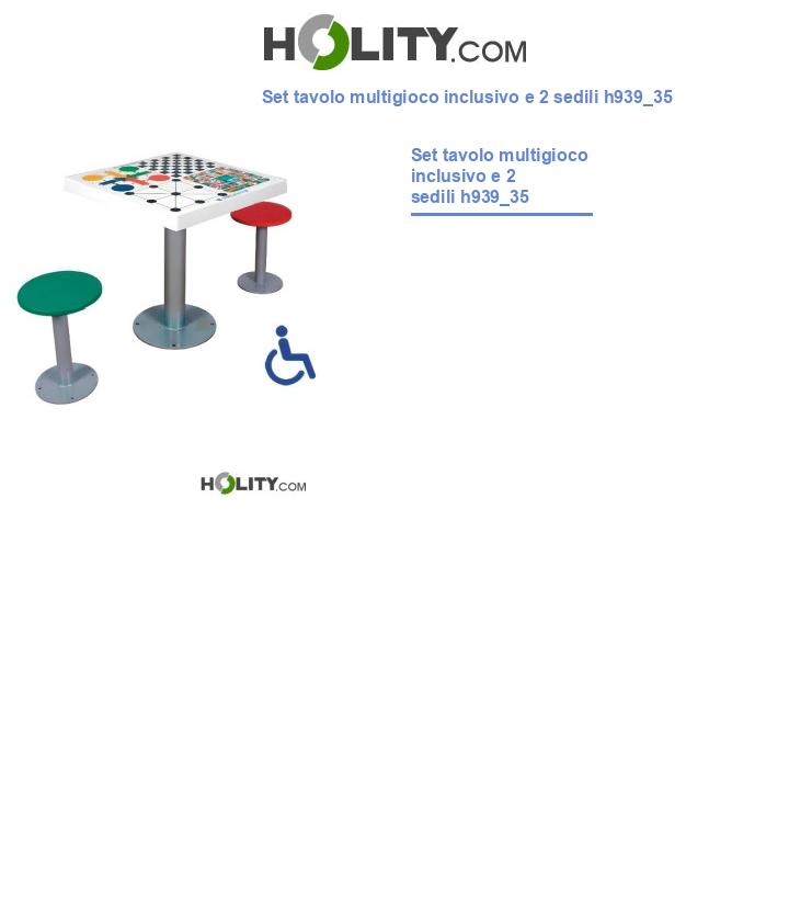 Set tavolo multigioco inclusivo e 2 sedili h939_35