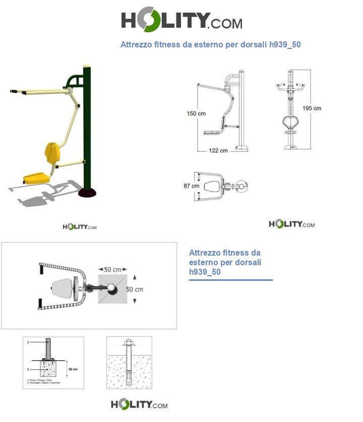 Attrezzo fitness da esterno per dorsali h939_50