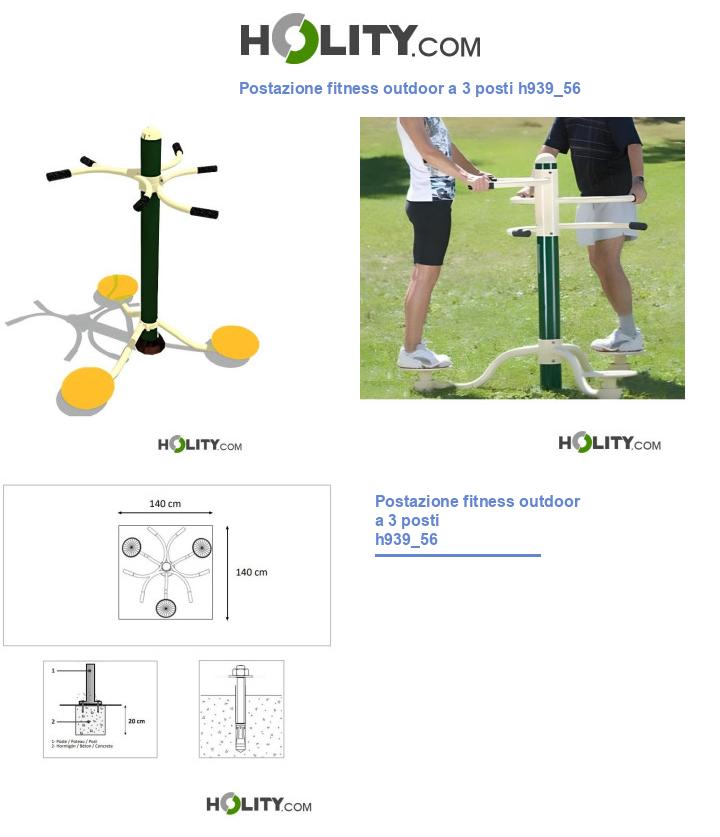 Postazione fitness outdoor a 3 posti h939_56