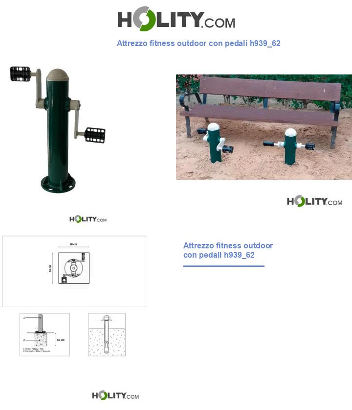 Attrezzo fitness outdoor con pedali h939_62