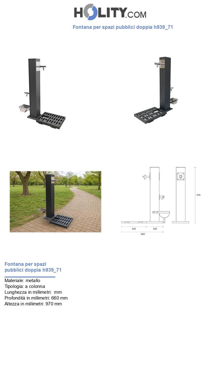 Fontana per spazi pubblici doppia h939_71