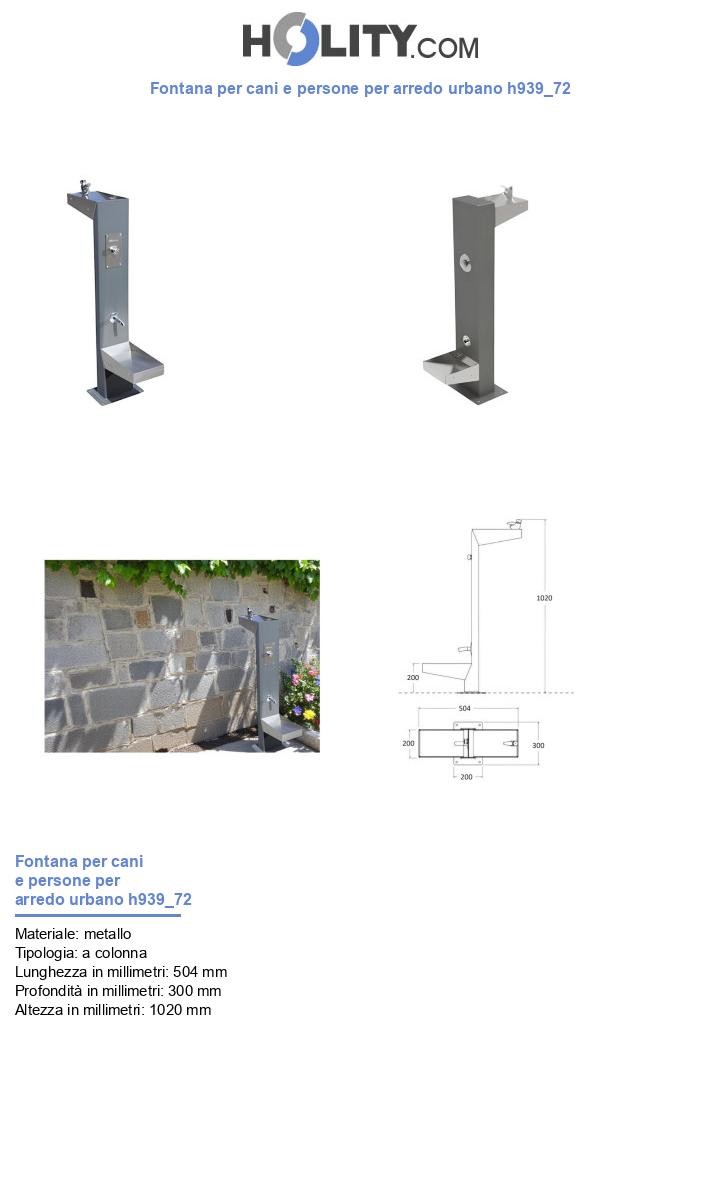 Fontana per cani e persone per arredo urbano h939_72