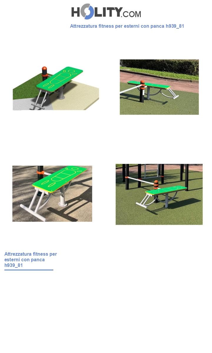 Attrezzatura fitness per esterni con panca h939_81
