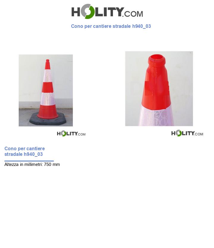 Cono per cantiere stradale h940_03