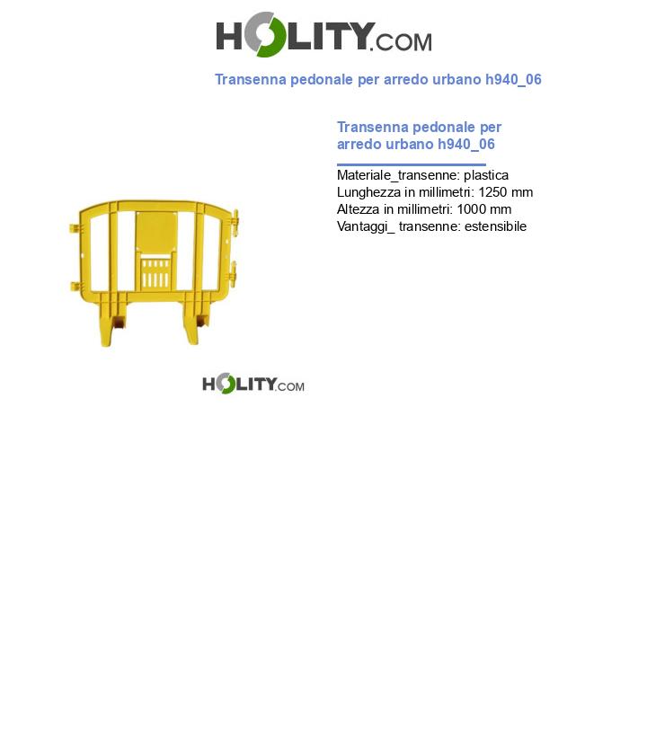 Transenna pedonale per arredo urbano h940_06