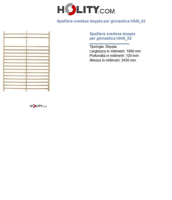 Spalliera svedese doppia per ginnastica h948_02