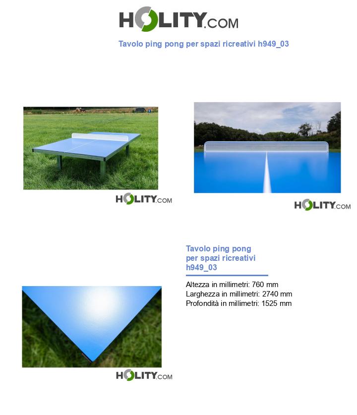 Tavolo ping pong per spazi ricreativi h949_03