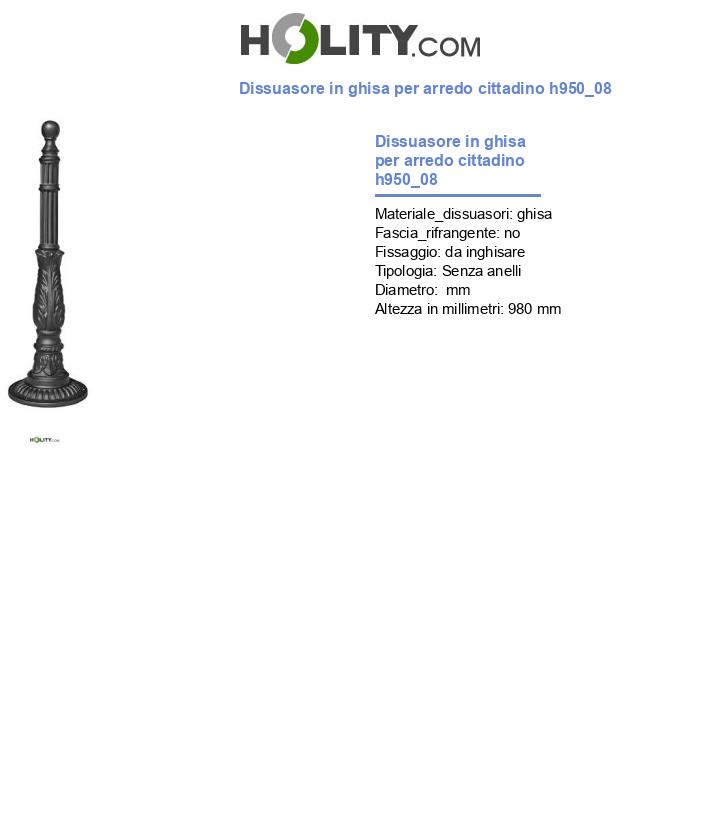Dissuasore in ghisa per arredo cittadino h950_08