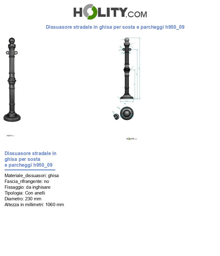 Dissuasore stradale in ghisa per sosta e parcheggi h950_09