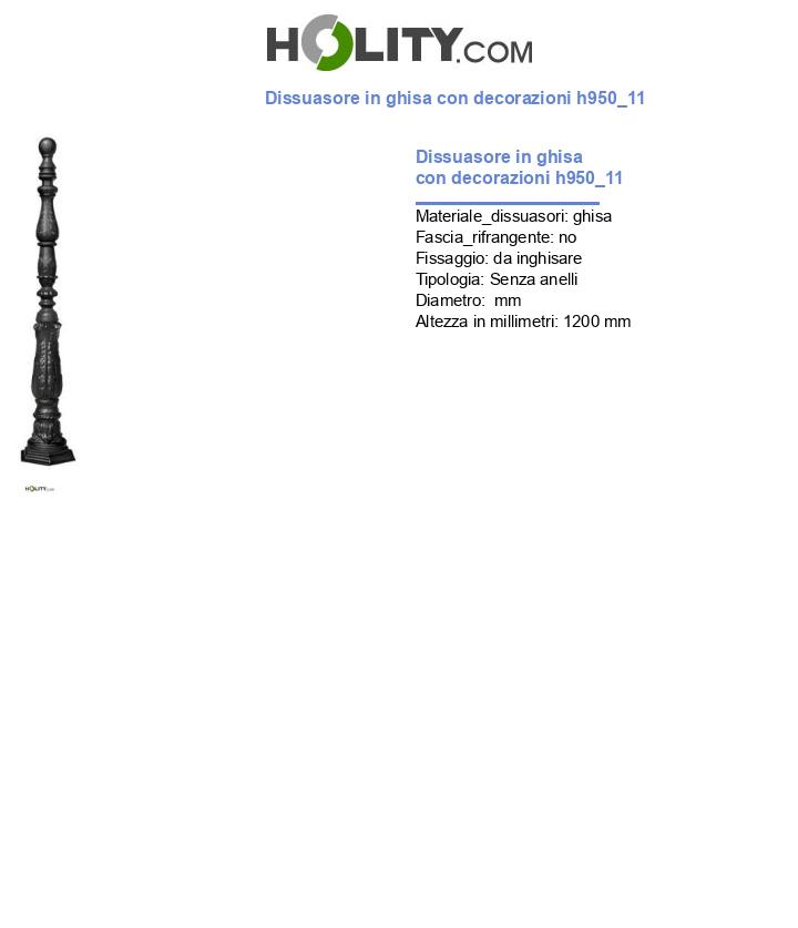 Dissuasore in ghisa con decorazioni h950_11