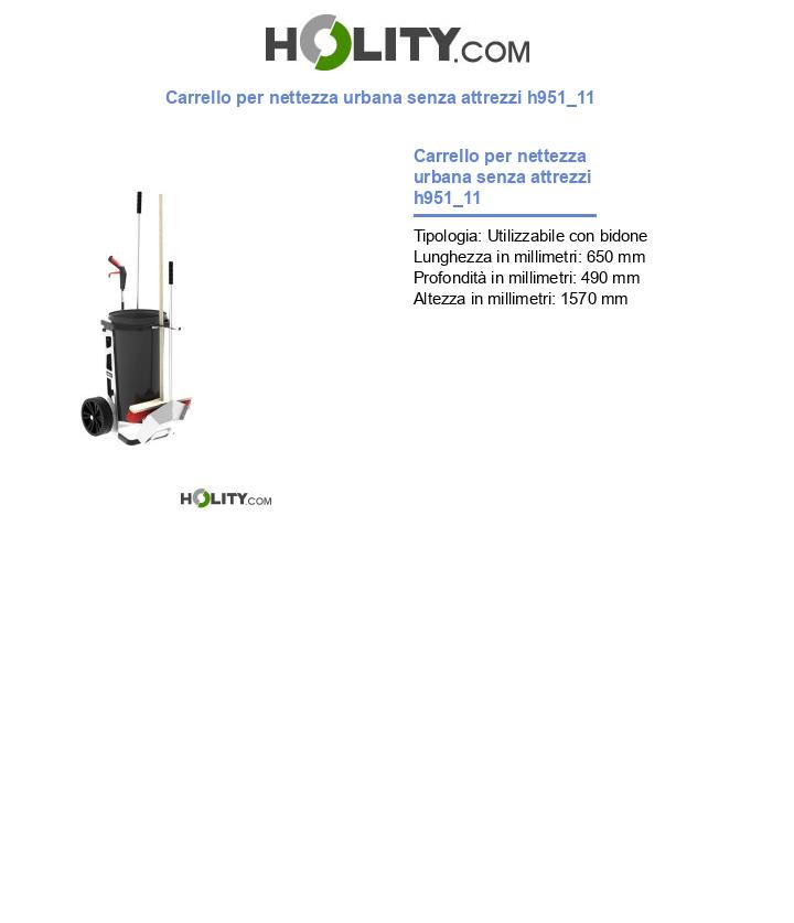 Carrello per nettezza urbana senza attrezzi h951_11