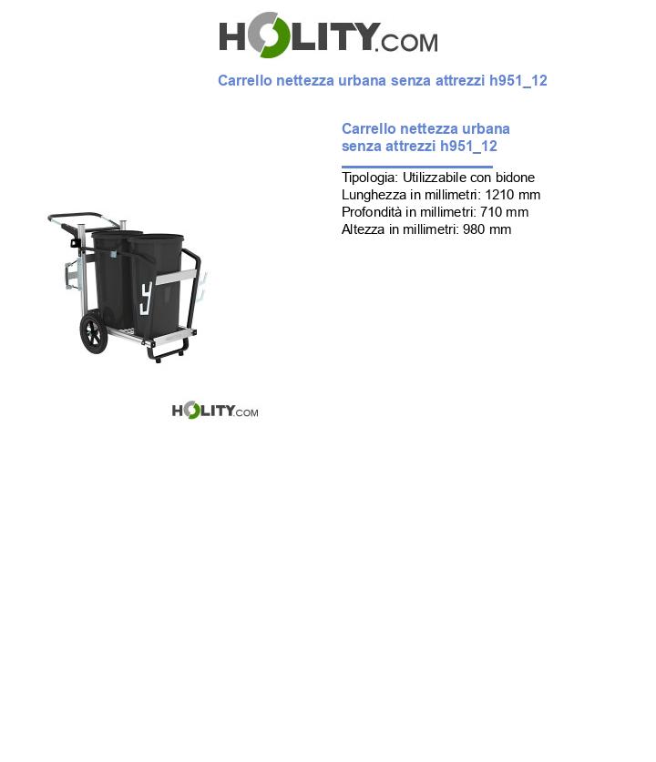 Carrello nettezza urbana senza attrezzi h951_12