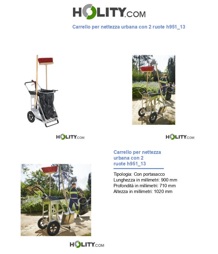 Carrello per nettezza urbana con 2 ruote h951_13