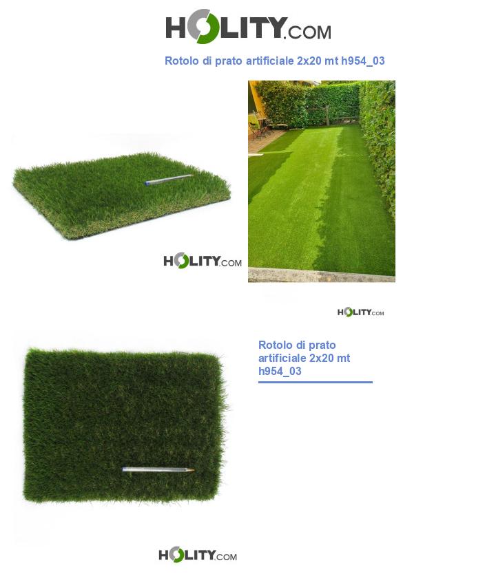 Rotolo di prato artificiale 2x20 mt h954_03