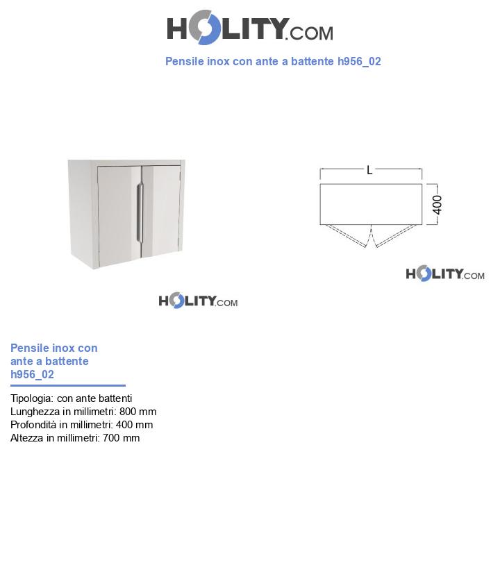 Pensile inox con ante a battente h956_02
