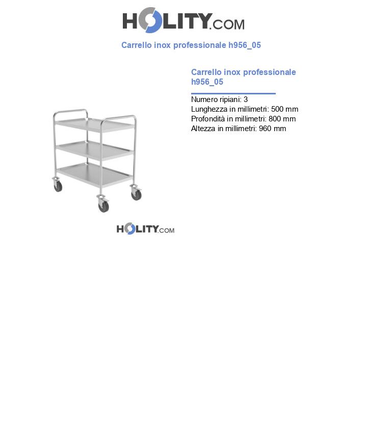 Carrello inox professionale h956_05
