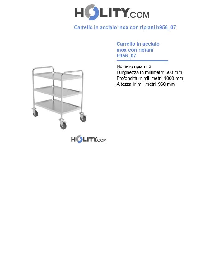 Carrello in acciaio inox con ripiani h956_07