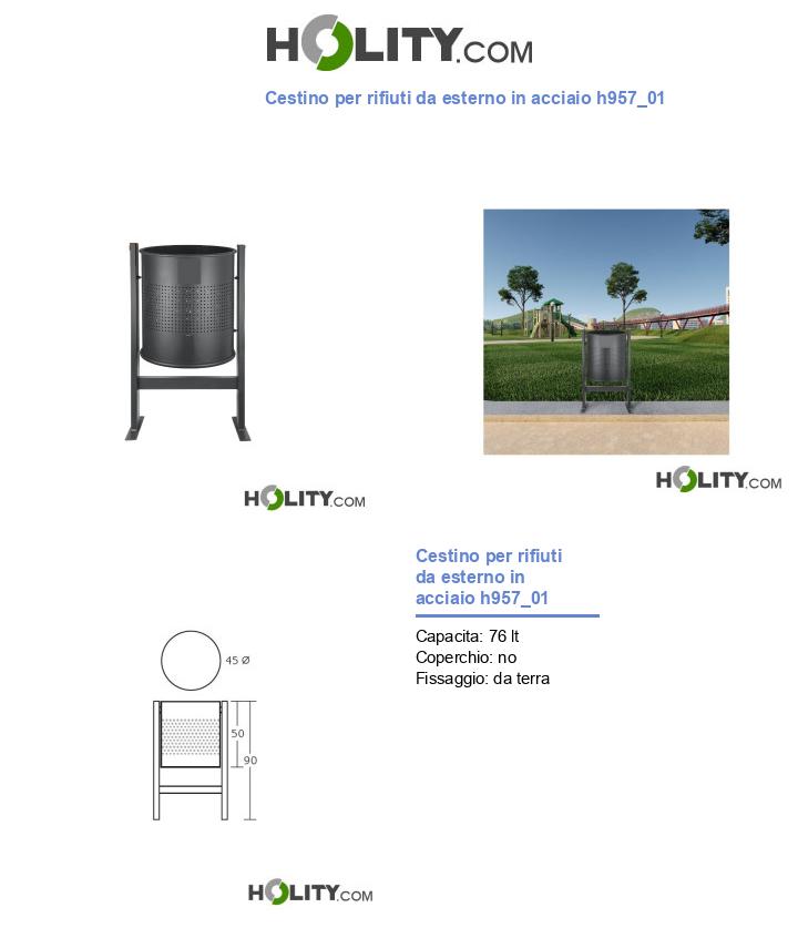 Cestino per rifiuti da esterno in acciaio h957_01