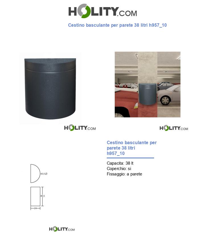 Cestino basculante per parete 38 litri h957_10