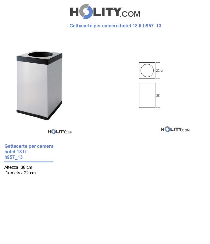 Gettacarte per camera hotel 18 lt h957_13