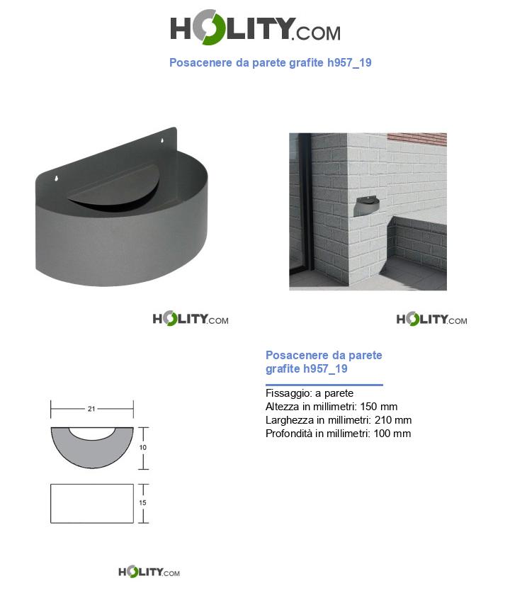 Posacenere da parete grafite h957_19