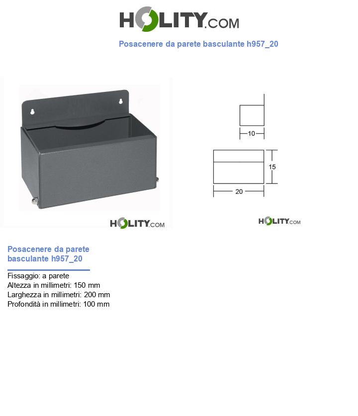 Posacenere da parete basculante h957_20