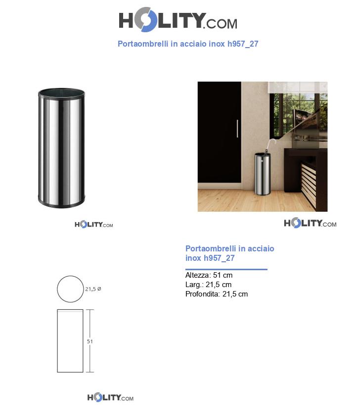 Portaombrelli in acciaio inox h957_27