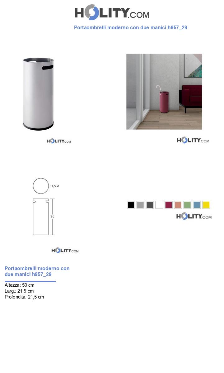 Portaombrelli moderno con due manici h957_29