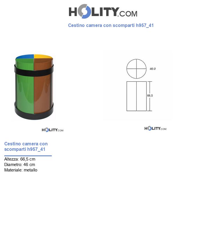 Cestino camera con scomparti h957_41