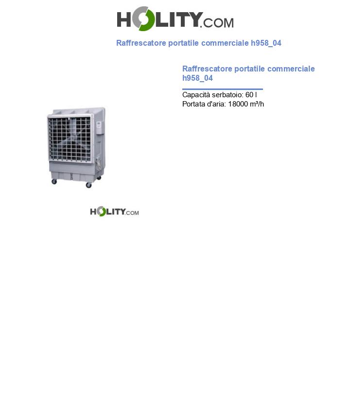 Raffrescatore portatile commerciale h958_04