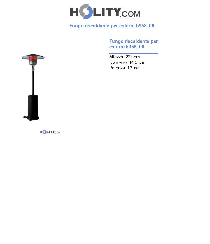 Fungo riscaldante per esterni h958_06