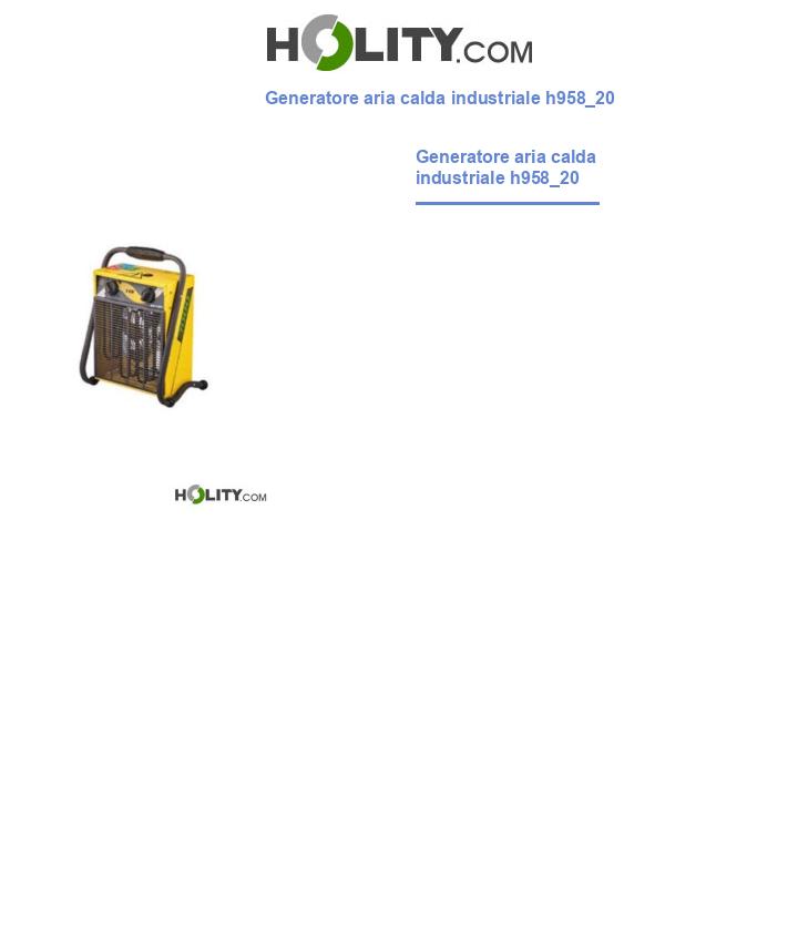 Generatore aria calda industriale h958_20
