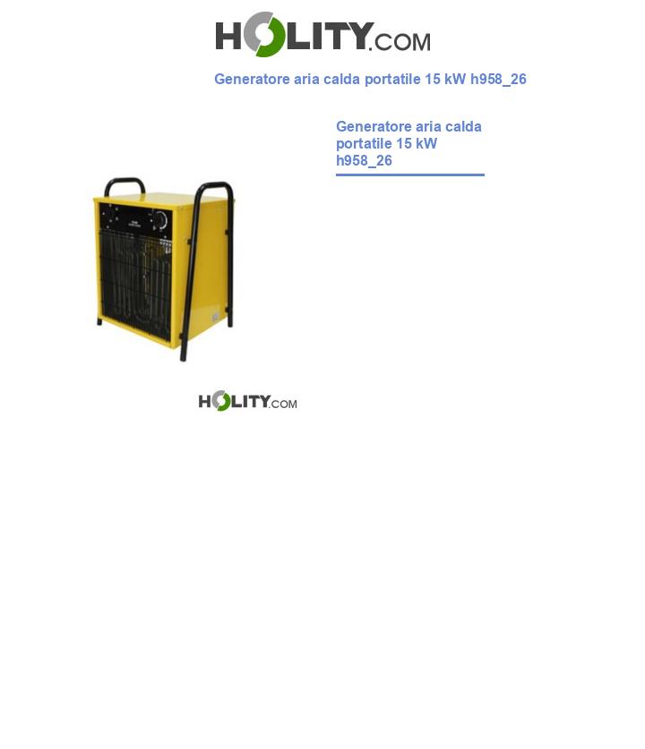 Generatore aria calda portatile 15 kW h958_26