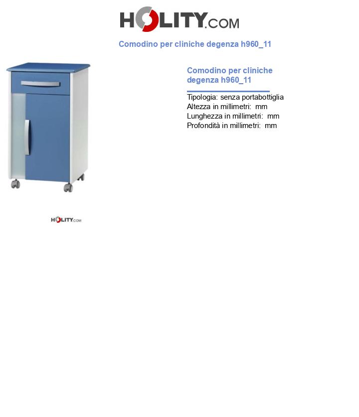 Comodino per cliniche degenza h960_11