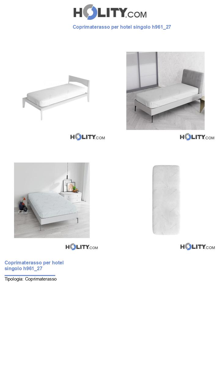 Coprimaterasso per hotel singolo h961_27