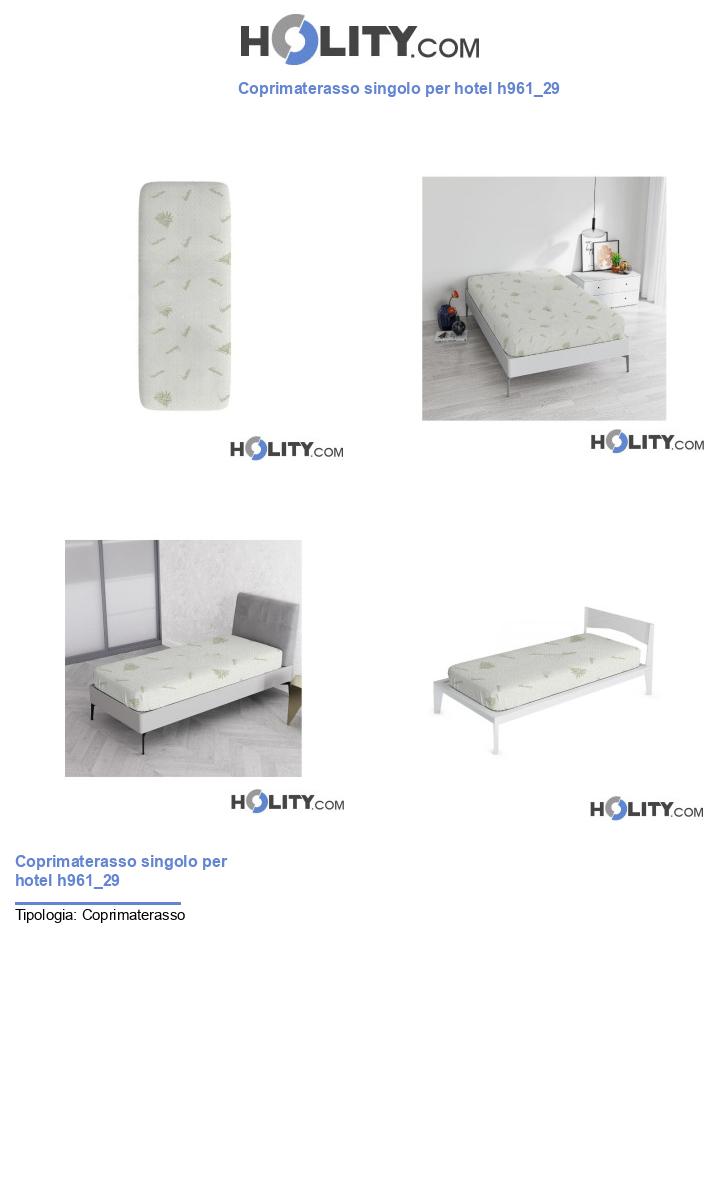 Coprimaterasso singolo per hotel h961_29