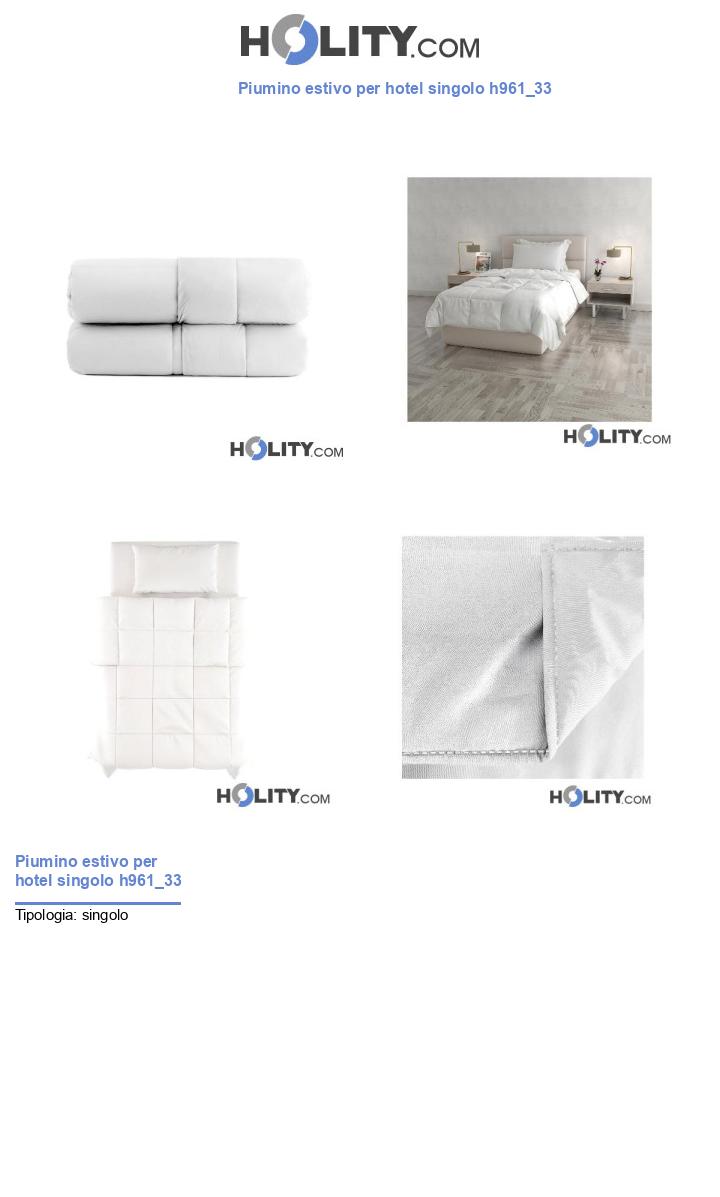 Piumino estivo per hotel singolo h961_33
