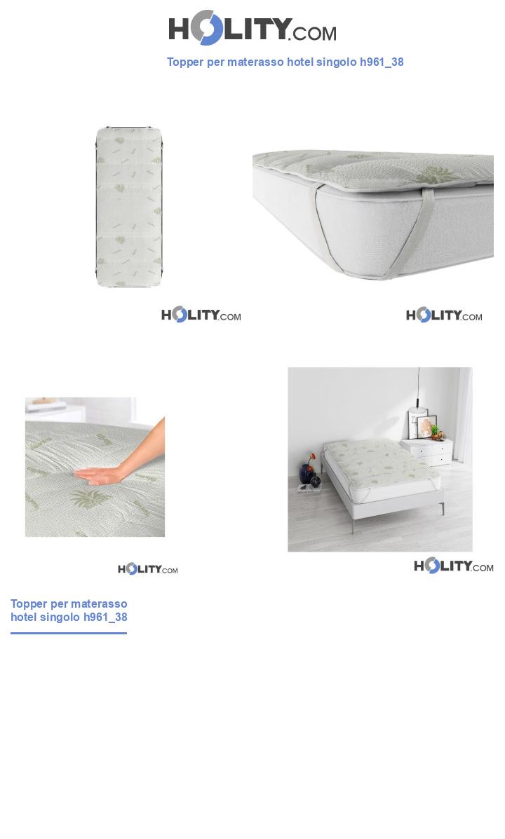 Topper per materasso hotel singolo h961_38