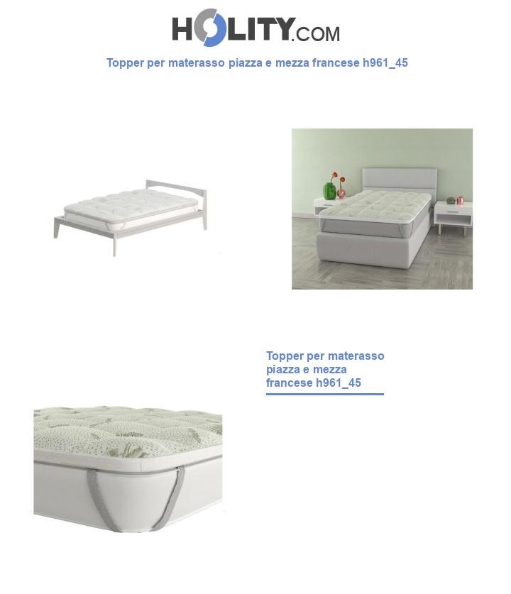 Topper per materasso piazza e mezza francese h961_45